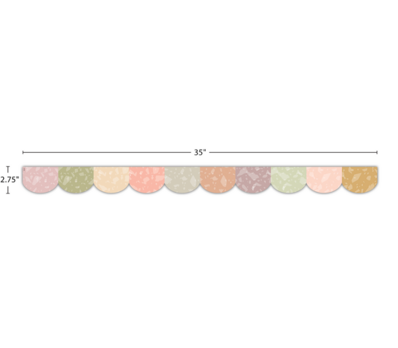 Terrazzo Tones Scalloped Die-Cut Border Trim*