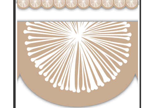 Teacher Created Resources Natural Poms Scalloped Die-Cut Border Trim