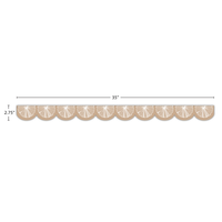 Natural Poms Scalloped Die-Cut Border Trim*