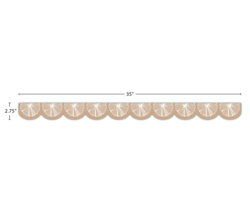 Natural Poms Scalloped Die-Cut Border Trim*
