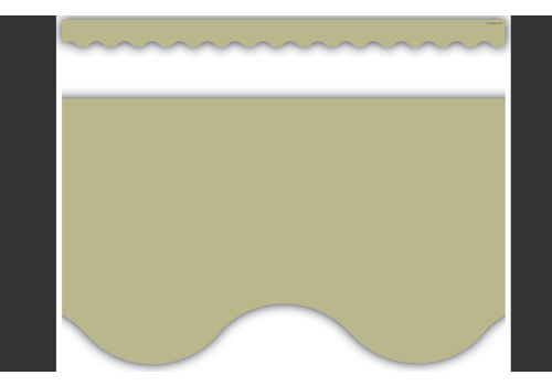Teacher Created Resources Olive Green Scalloped Border Trim