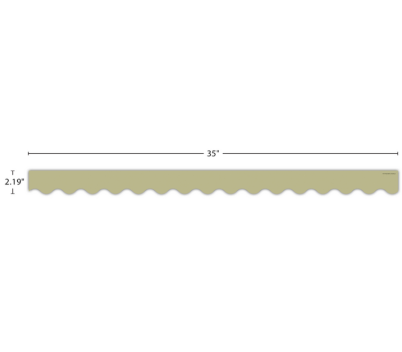 Olive Green Scalloped Border Trim*