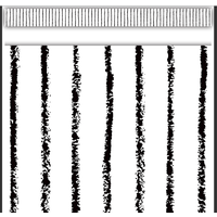 White with Black Pinstripes Straight Border Trim*