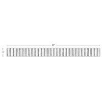 White with Black Pinstripes Straight Border Trim*