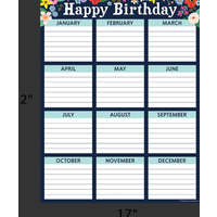Wildflowers Happy Birthday Chart*