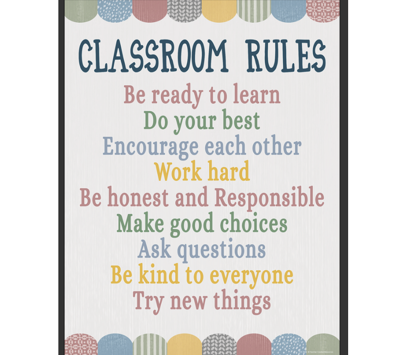 Classroom Cottage Classroom Rules Chart*