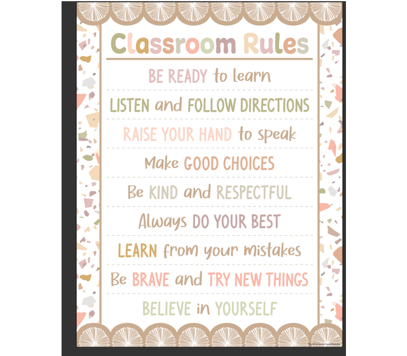 Terrazzo Tones Classroom Rules Chart*