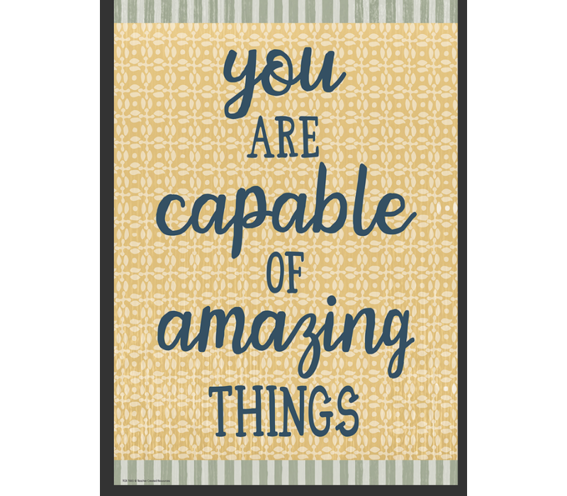 You Are Capable of Amazing Things Positive Poster*