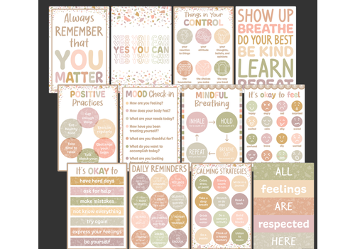 Teacher Created Resources Terrazzo Tones Positive Practices Small Poster Pack*