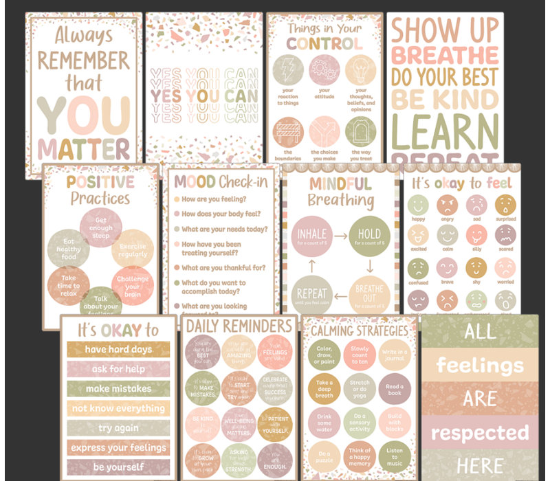 Terrazzo Tones Positive Practices Small Poster Pack*