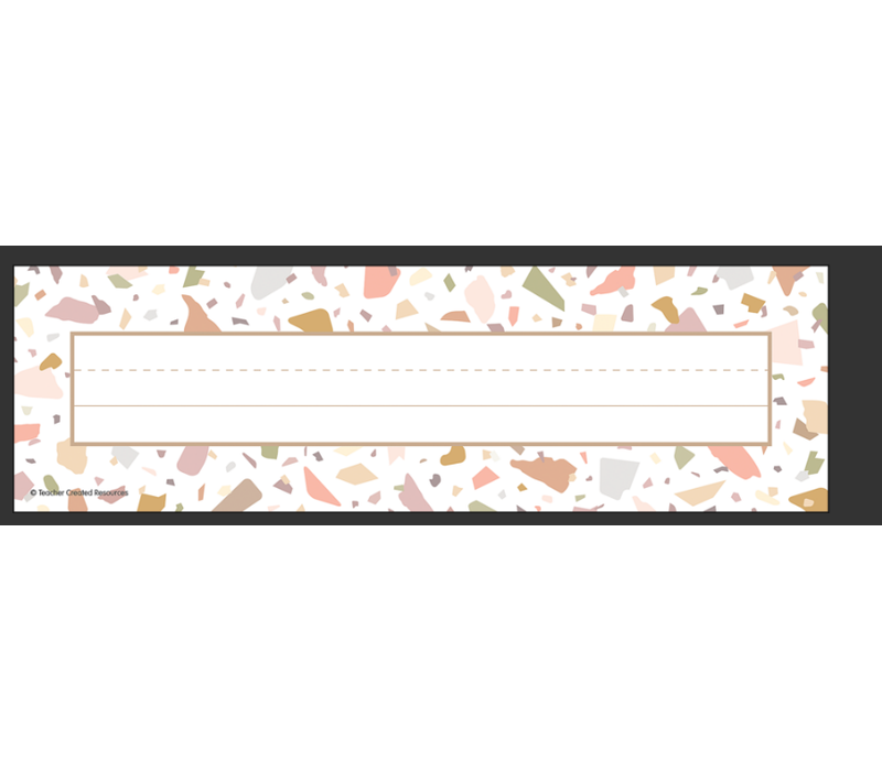 Terrazzo Tones Flat Name Plates*
