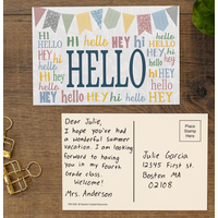 Classroom Cottage Hello Postcards*