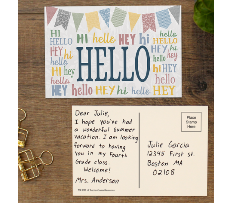 Classroom Cottage Hello Postcards*
