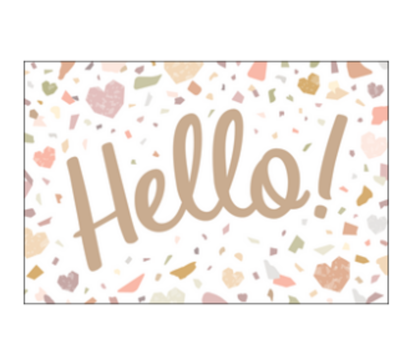 Terrazzo Tones Hello Postcards*