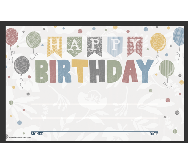Classroom Cottage Happy Birthday Awards*
