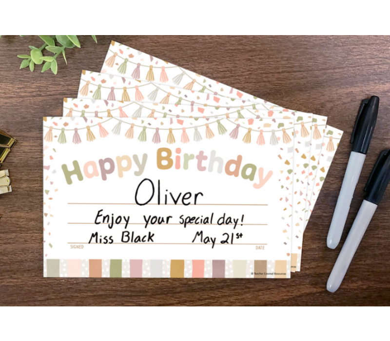 Terrazzo Tones Happy Birthday Awards*