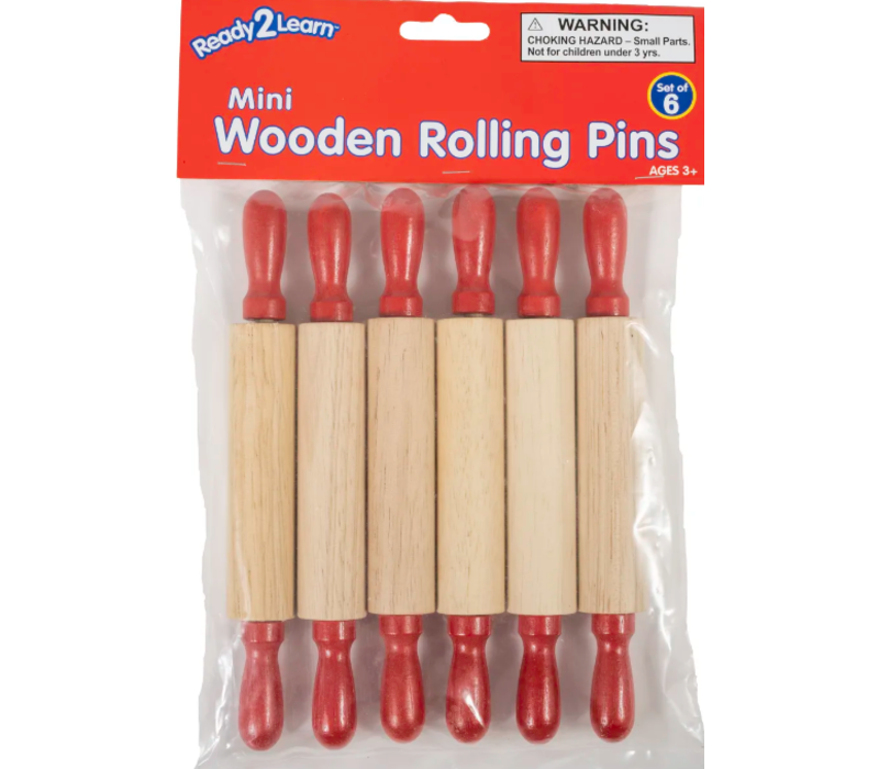 Mini Wooden Rolling Pins (set of 6) (Ready2Learn)