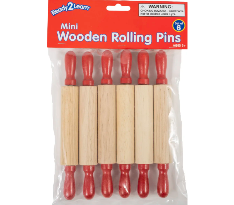Mini Wooden Rolling Pins (set of 6) (Ready2Learn)*