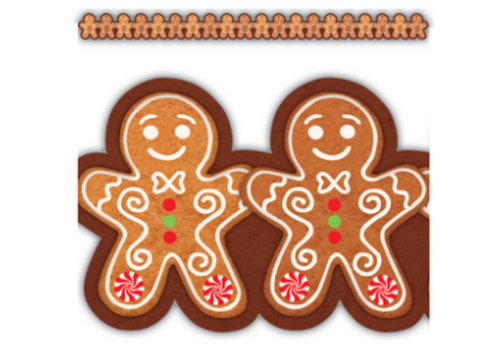 Teacher Created Resources Gingerbread Cookies Die-Cut Border Trim