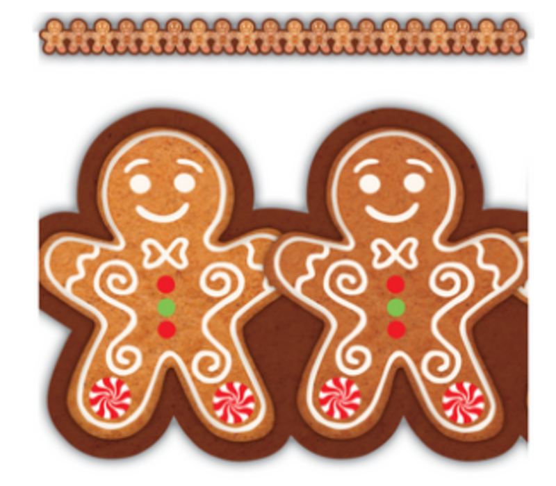 Gingerbread Cookies Die-Cut Border Trim*