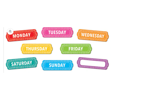 ASHLEY PRODUCTIONS Magnetic Chalk Loops Days of the Week*