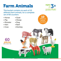 Farm Animal Counters, Set of 60*