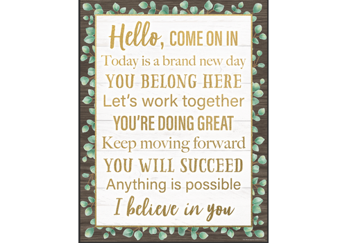 Teacher Created Resources Eucalyptus Hello Chart*