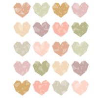 Terrazzo Tones Hearts Stickers*