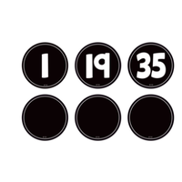 Black and White Numbers Magnetic Accents