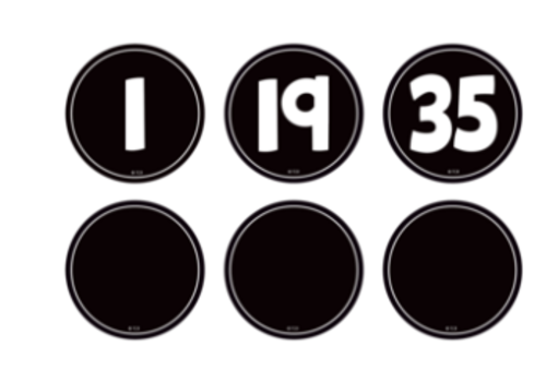 Teacher Created Resources Black and White Numbers Magnetic Accents