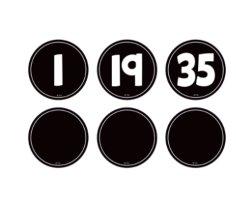 Black and White Numbers Magnetic Accents