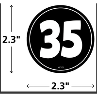 Black and White Numbers Magnetic Accents