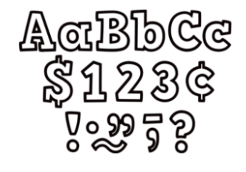 Teacher Created Resources Black & White Bold Block 4" Letters Combo Pack*