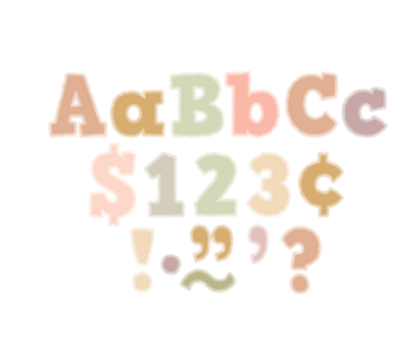 Terrazzo Tones Bold Block 4" Letters Combo Pack*