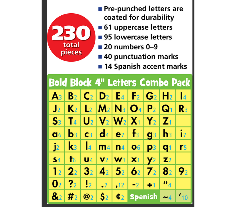 Terrazzo Tones Bold Block 4" Letters Combo Pack*