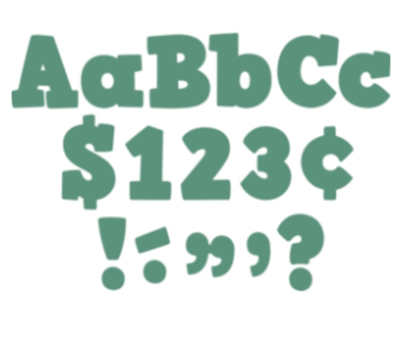 Eucalyptus Green 4" Bold Block Letters Combo Pack