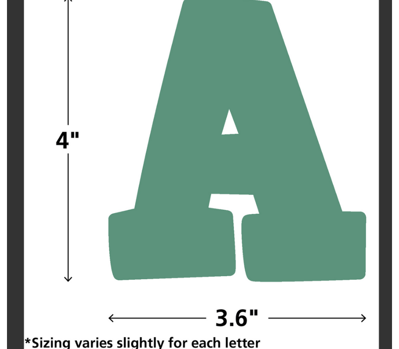 Eucalyptus Green 4" Bold Block Letters Combo Pack