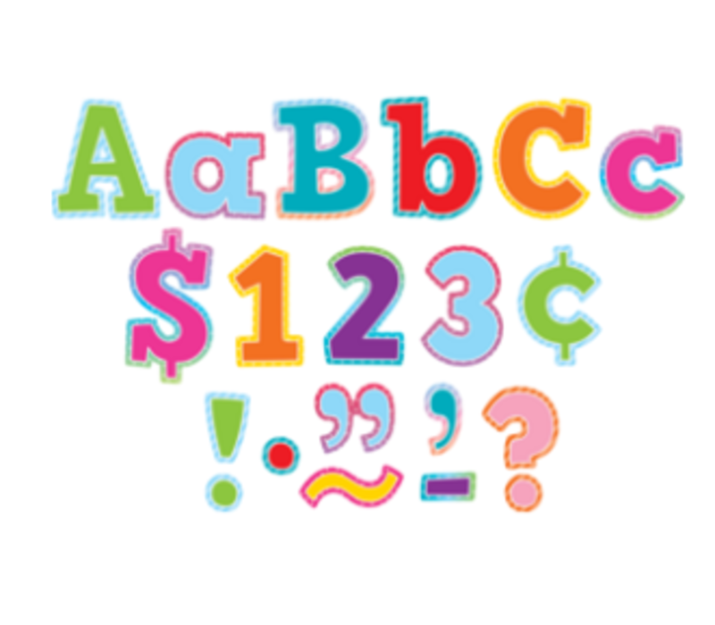 Colorful Vibes Bold Block 4" Letters Combo Pack*
