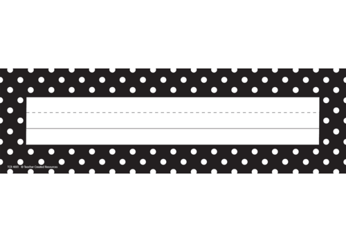 Teacher Created Resources Black Polka Dots Flat Name Plates*