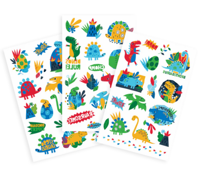 Tattoo-Palooza Temporary Tattoos - Dino Days - 3 Sheets*