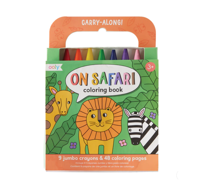 Carry Along Coloring Book Set - On Safari