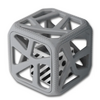 Malarkey Kids Chew Cube - Easy-Grip Teether Rattle - Grey