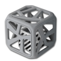 Chew Cube - Easy-Grip Teether Rattle - Grey