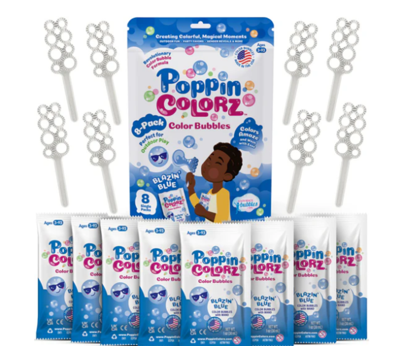 Poppin Colorz - Blue  Color Bubbles (Includes 8 single packs)*