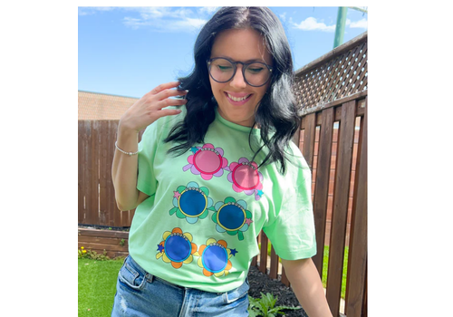 Lessons In Positivity Sale Rack - Summer Vibes Tee T-shirt (green) medium