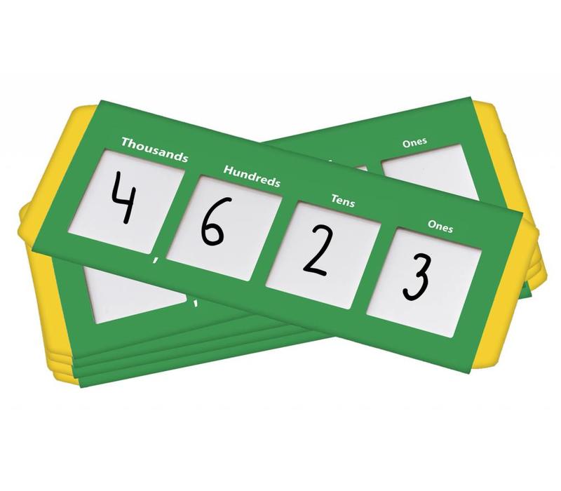 Place Value Sliders: Ones to Thousands, set of 10