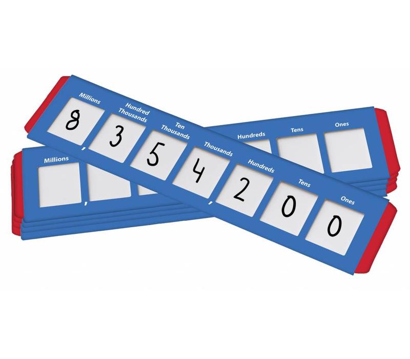 Place Value Sliders: Ones to Millions, set of 10
