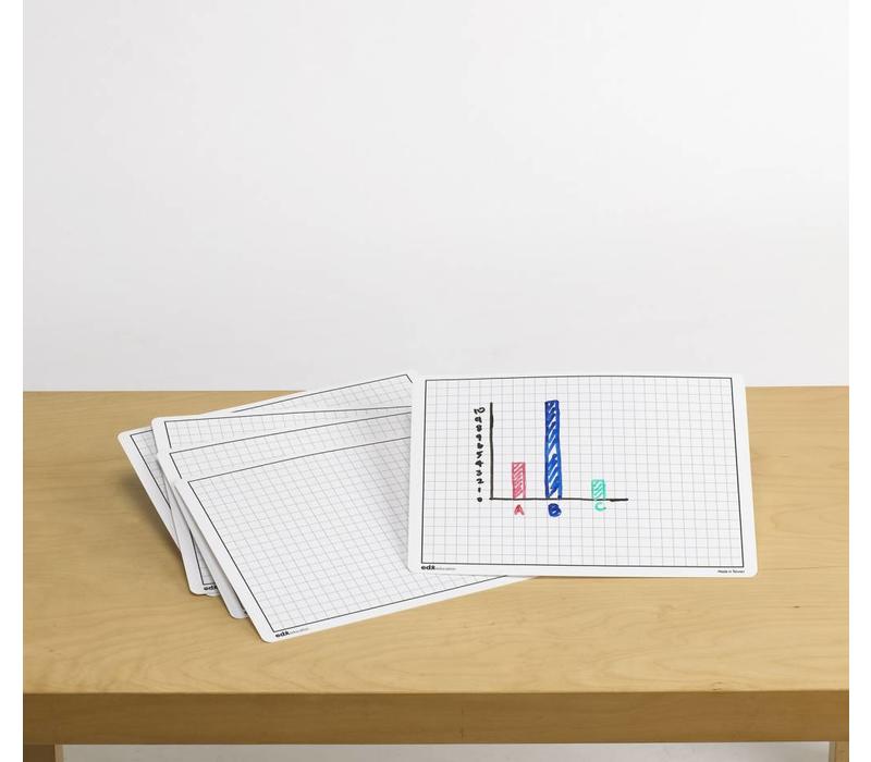 Write-On/ Wipe-Off Graphing Mats - Set of 10