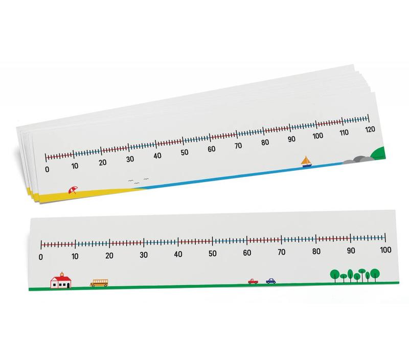 Write-On/Wipe-Off 0-100 / 0-120 Number Lines, Set of 10
