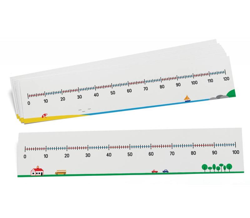 Write-On/Wipe-Off 0-100 / 0-120 Number Lines, Set of 10*
